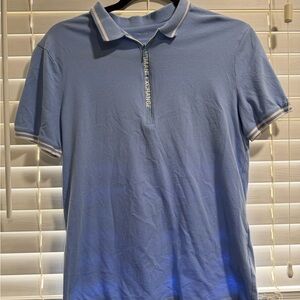Armani Exchange Men's Light Blue Polo Shirt